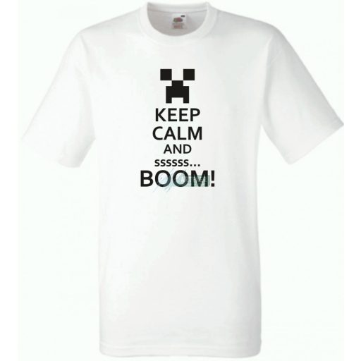 Keep Calm Minecraft Creeper gyerek rövid ujjú póló