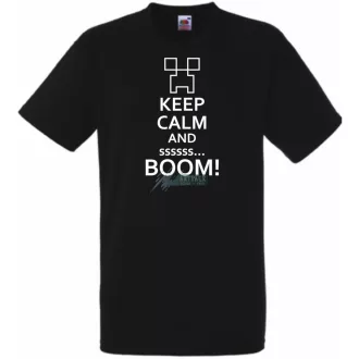 Keep Calm Minecraft Creeper gyerek rövid ujjú póló