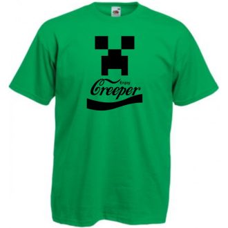   Minecraft Creeper - Coca Cola stílusban gyerek rövid ujjú póló