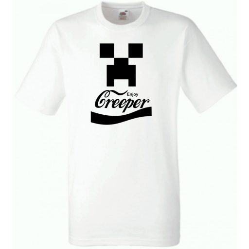 Minecraft Creeper - Coca Cola stílusban gyerek rövid ujjú póló