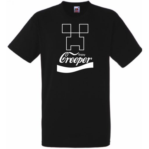 Minecraft Creeper - Coca Cola stílusban gyerek rövid ujjú póló