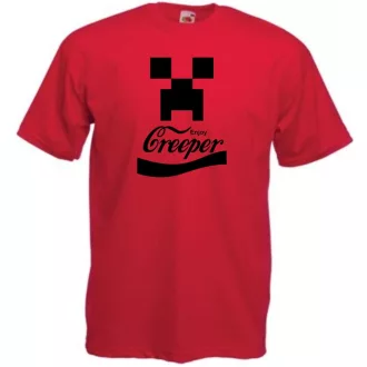  Minecraft Creeper - Coca Cola stílusban gyerek rövid ujjú póló