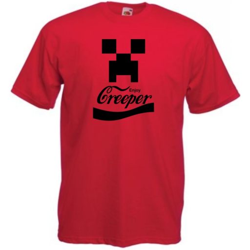 Minecraft Creeper - Coca Cola stílusban gyerek rövid ujjú póló
