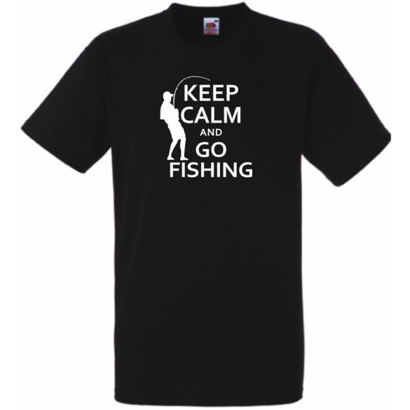 Keep Calm horgász férfi rövid ujjú póló
