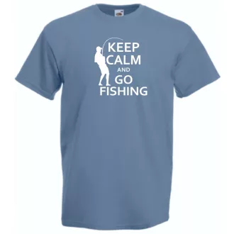 Keep Calm horgász férfi rövid ujjú póló