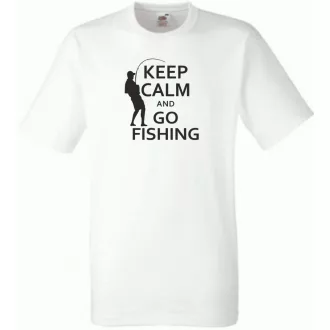 Keep Calm horgász férfi rövid ujjú póló