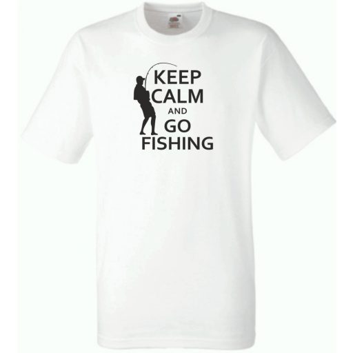 Keep Calm horgász férfi rövid ujjú póló