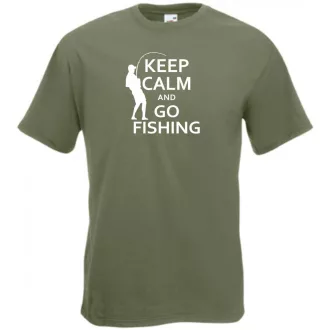 Keep Calm horgász férfi rövid ujjú póló