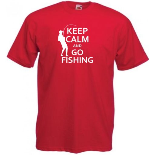 Keep Calm horgász férfi rövid ujjú póló