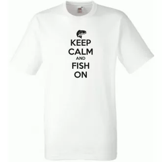 Keep Calm horgász férfi rövid ujjú póló