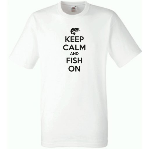 Keep Calm horgász férfi rövid ujjú póló