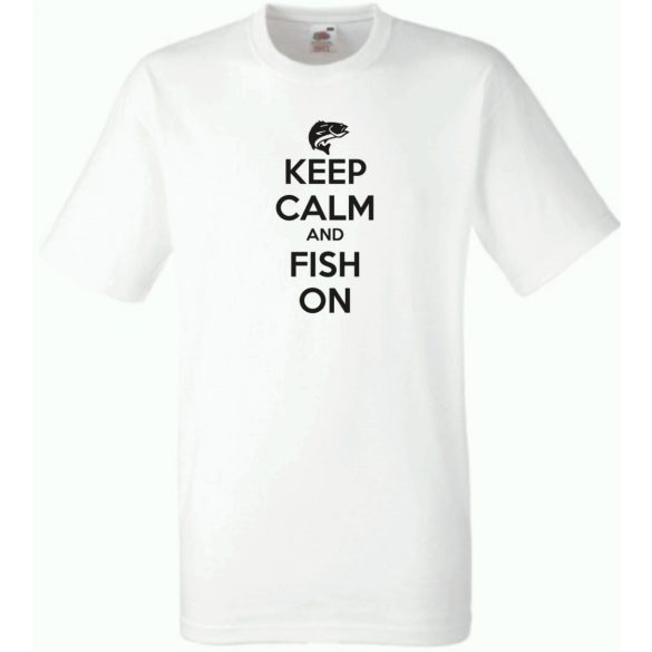 Keep Calm horgász férfi rövid ujjú póló