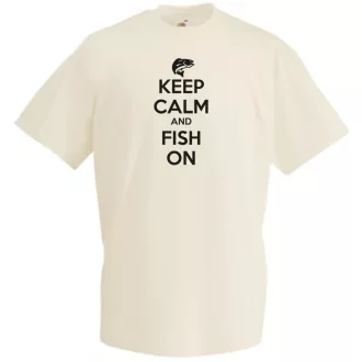 Keep Calm horgász férfi rövid ujjú póló