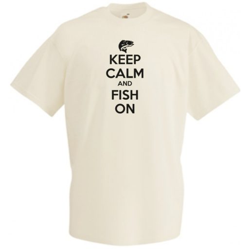 Keep Calm horgász férfi rövid ujjú póló