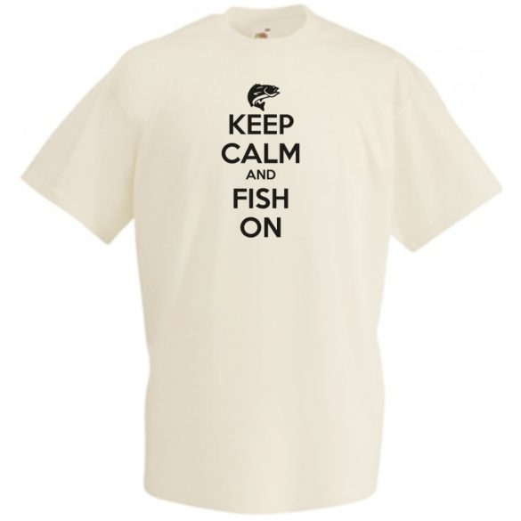 Keep Calm horgász férfi rövid ujjú póló