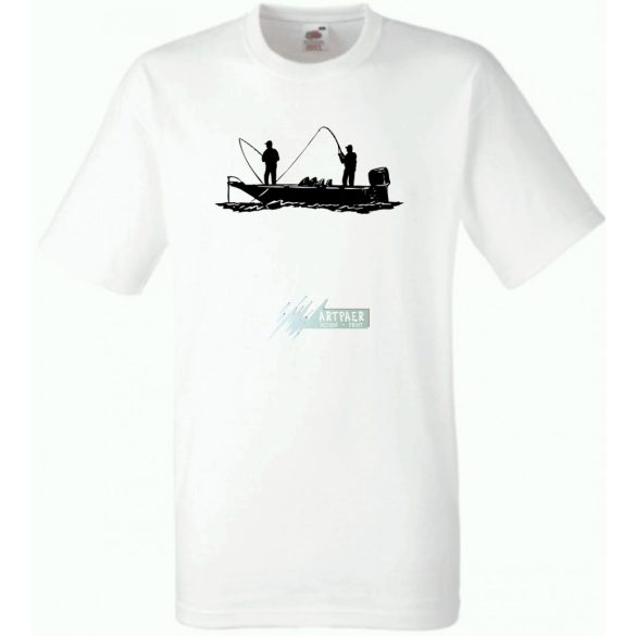 Horgászok csónakban férfi rövid ujjú póló