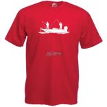 Horgászok csónakban férfi rövid ujjú póló