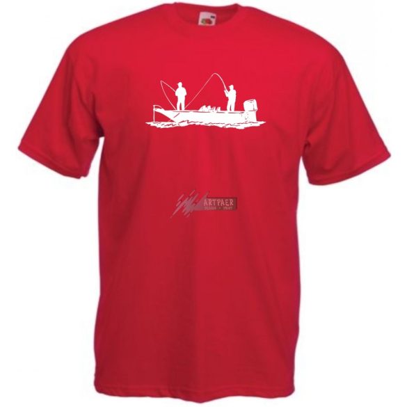 Horgászok csónakban férfi rövid ujjú póló