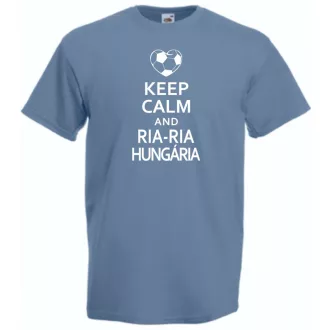   Keep Calm foci szurkoló, Ria Ria Hungária férfi rövid ujjú póló