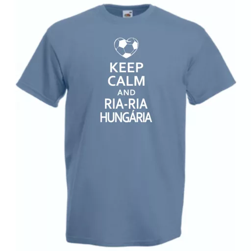 Keep Calm foci szurkoló, Ria Ria Hungária férfi rövid ujjú póló
