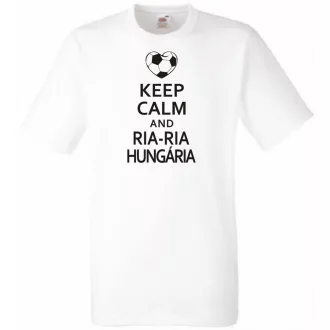   Keep Calm foci szurkoló, Ria Ria Hungária férfi rövid ujjú póló