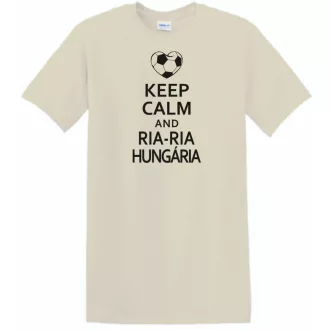   Keep Calm foci szurkoló, Ria Ria Hungária férfi rövid ujjú póló
