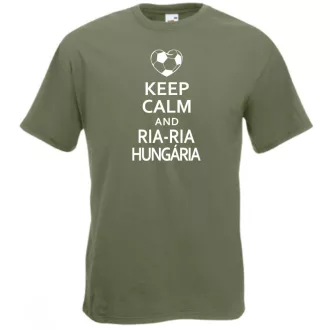   Keep Calm foci szurkoló, Ria Ria Hungária férfi rövid ujjú póló