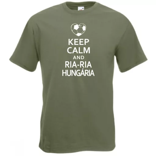 Keep Calm foci szurkoló, Ria Ria Hungária férfi rövid ujjú póló
