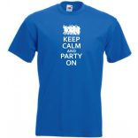 Keep Calm Party On férfi rövid ujjú póló