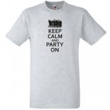 Keep Calm Party On férfi rövid ujjú póló
