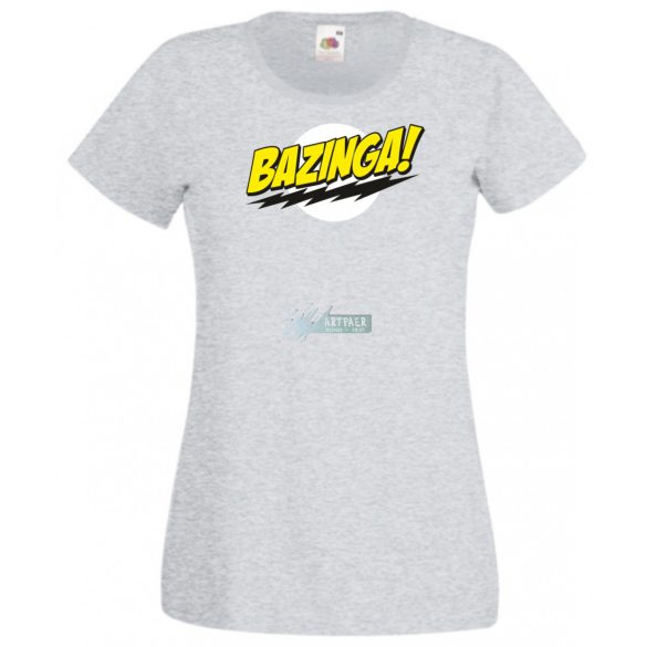 Sheldon ruhatára - agymenők - bazinga stílus női rövid ujjú póló