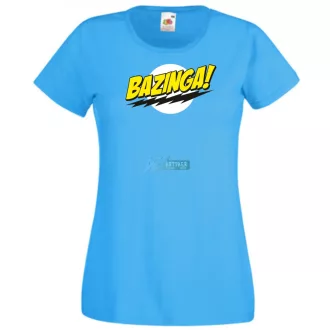   Sheldon ruhatára - agymenők - bazinga stílus női rövid ujjú póló