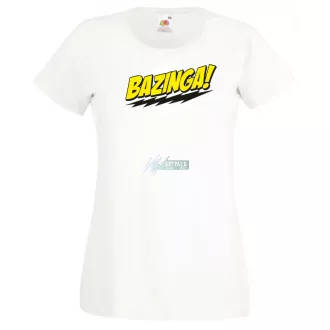   Sheldon ruhatára - agymenők - bazinga stílus női rövid ujjú póló