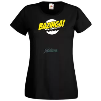   Sheldon ruhatára - agymenők - bazinga stílus női rövid ujjú póló