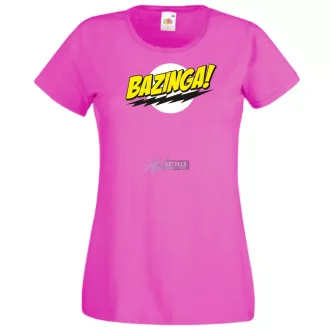   Sheldon ruhatára - agymenők - bazinga stílus női rövid ujjú póló