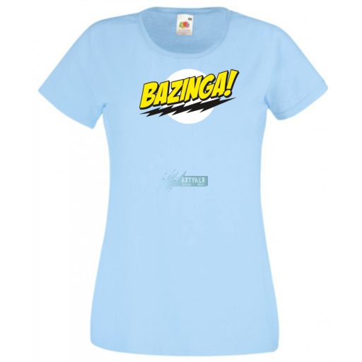 Sheldon ruhatára - agymenők - bazinga stílus női rövid ujjú póló