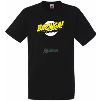   Sheldon ruhatára - agymenők - bazinga stílus férfi rövid ujjú póló