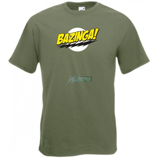 Sheldon ruhatára - agymenők - bazinga stílus férfi rövid ujjú póló