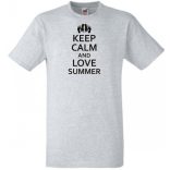 Keep Calm & Love Summer férfi rövid ujjú póló