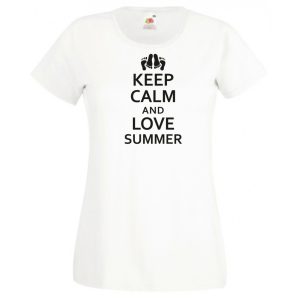 Keep Calm & Love Summer női rövid ujjú póló