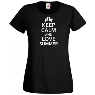 Keep Calm & Love Summer női rövid ujjú póló