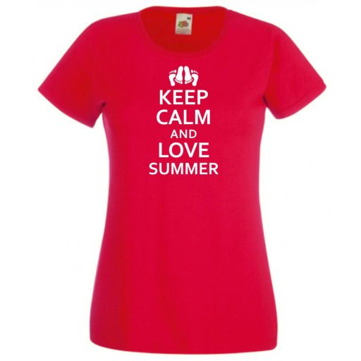 Keep Calm & Love Summer női rövid ujjú póló