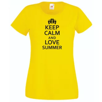 Keep Calm & Love Summer női rövid ujjú póló
