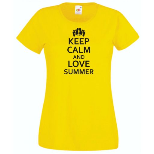 Keep Calm & Love Summer női rövid ujjú póló