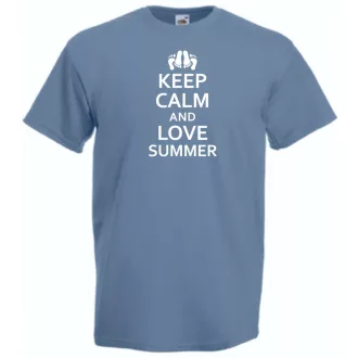 Keep Calm & Love Summer férfi rövid ujjú póló