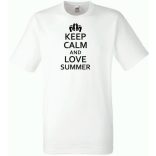 Keep Calm & Love Summer férfi rövid ujjú póló