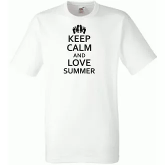 Keep Calm & Love Summer férfi rövid ujjú póló