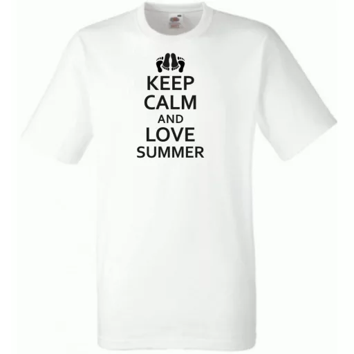 Keep Calm & Love Summer férfi rövid ujjú póló