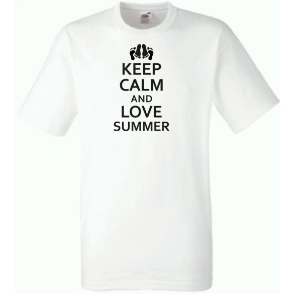 Keep Calm & Love Summer férfi rövid ujjú póló