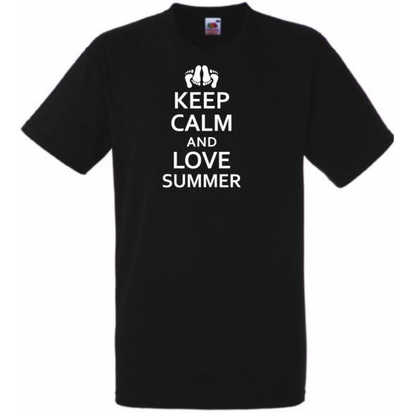 Keep Calm & Love Summer férfi rövid ujjú póló